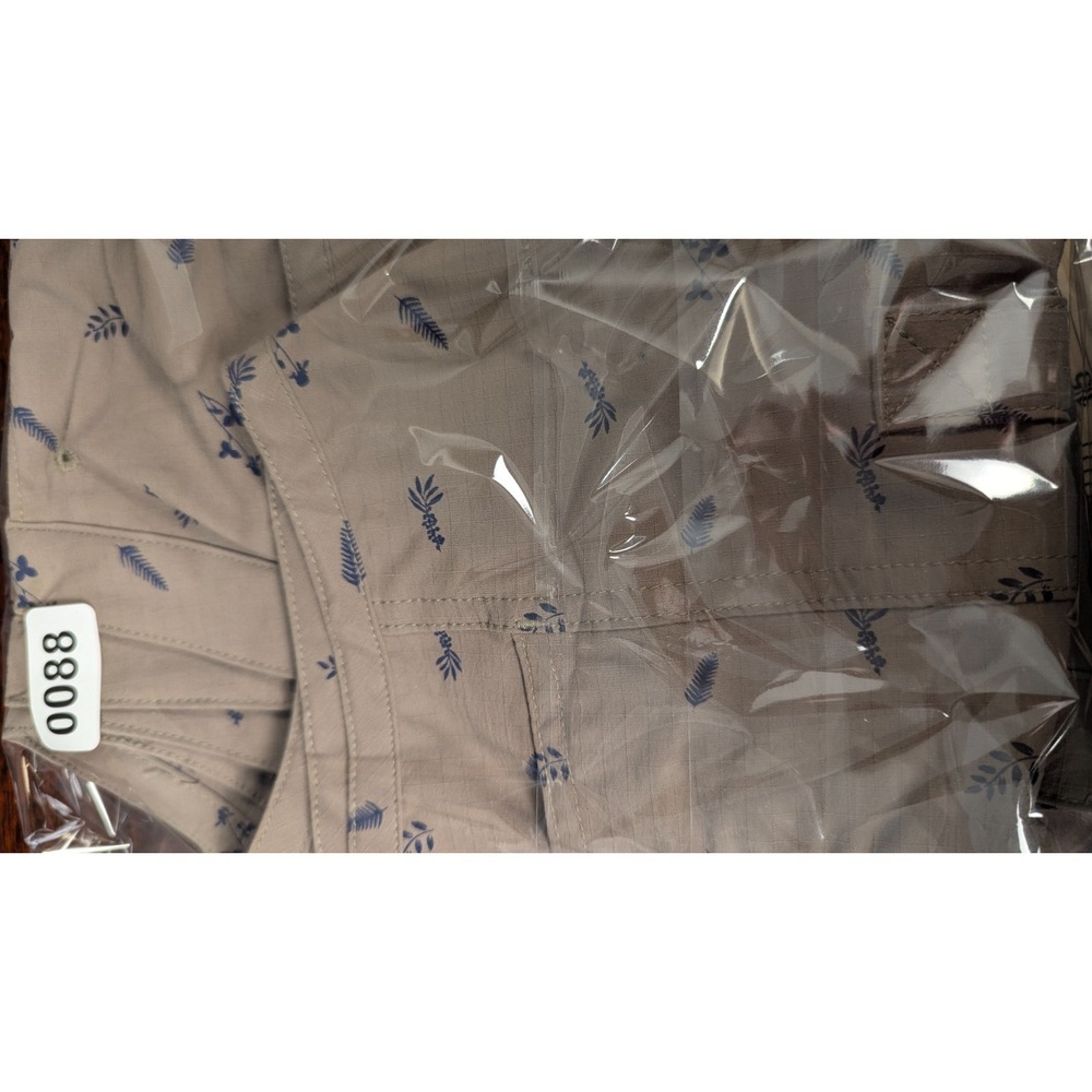 Duluth Trading Co Women's Fly Fishing Utility Vest Khaki Leaf Print Full Zip M - Picture 11 of 11